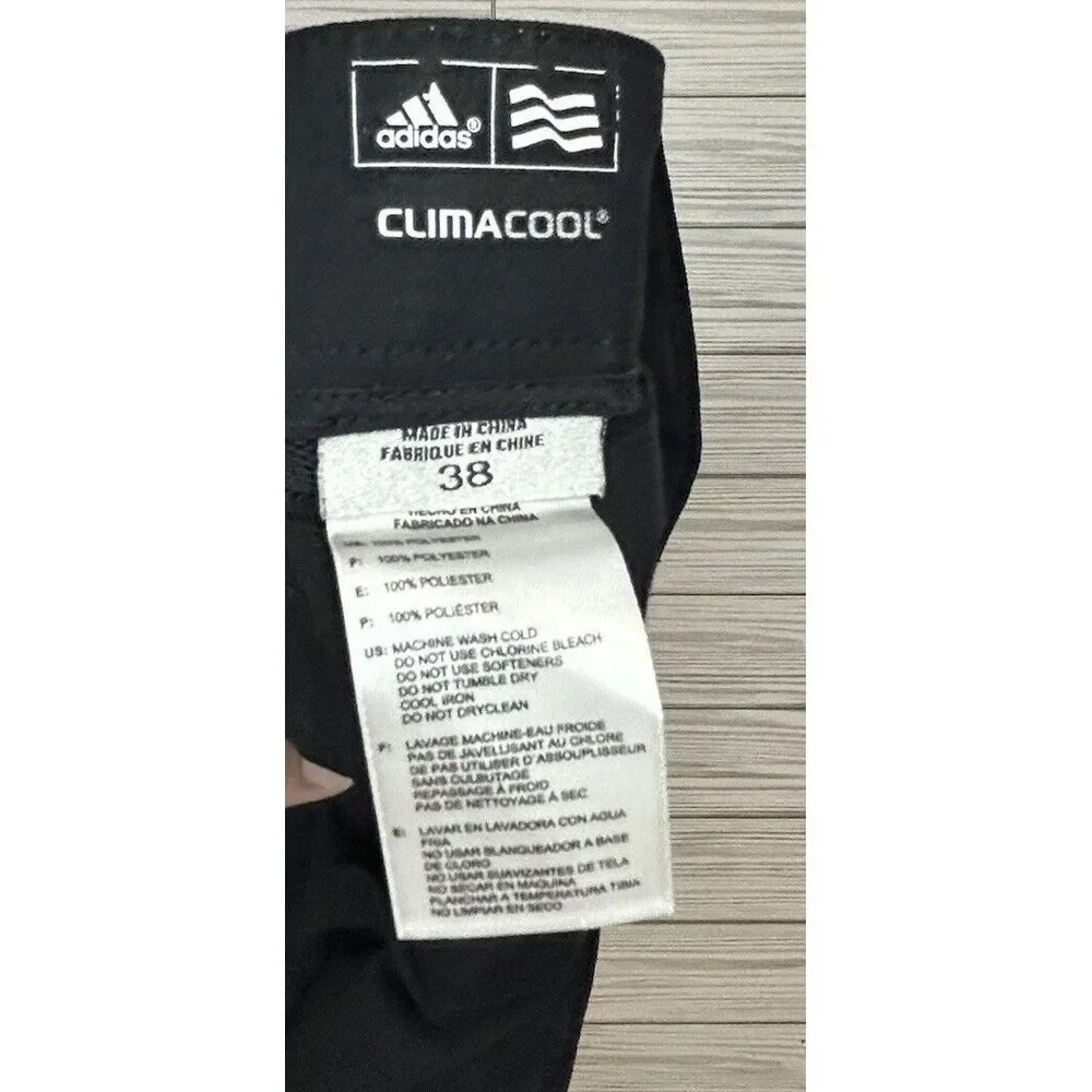 ADIDAS Climacool  Men's Black 3 White StripeGolf/Casual Shorts Size 38 Polyester